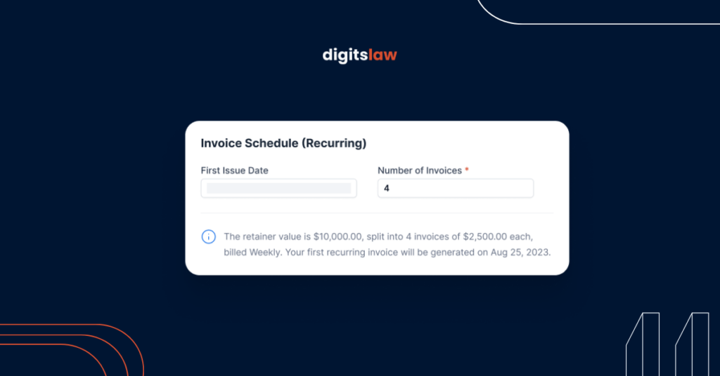 Legal Retainer Billing  - DigitsLaw